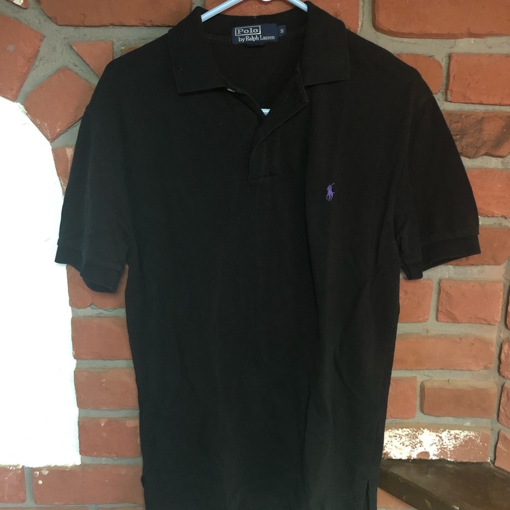 Polo Ralph Lauren Black/Purple Polo Shirt Size S